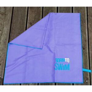 Born To Swim Microfibre Sportovní Ručník S Logem Barva: Modrá, Velikost: 70x140cm