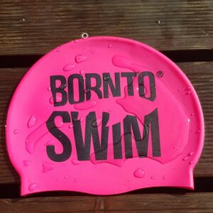 Born To Swim Silikonová čepice Růžová Classic, Velké Logo Barva: